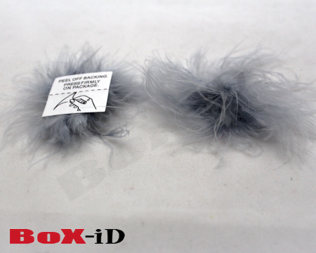 Feathersticker +/- 10cm  grey